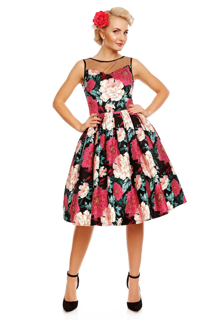 A lovely model in Elizabeth Floral Dress | Vintage Floral Dress AU