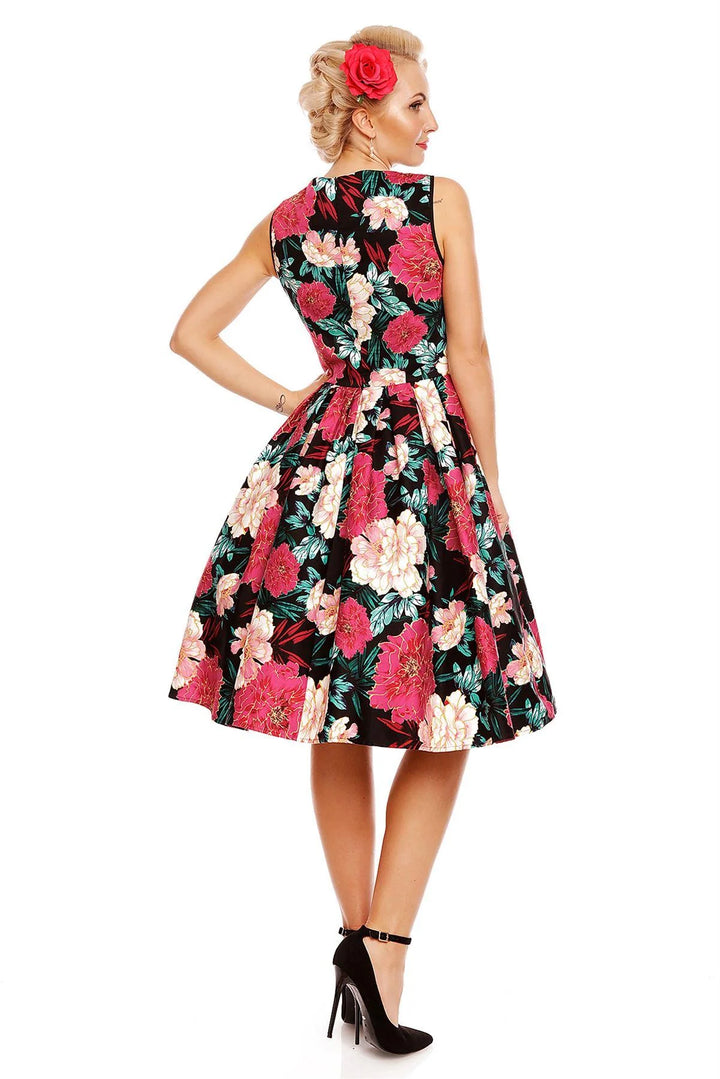 An elegant model in Elizabeth Floral Dress | Vintage Floral Dress AU