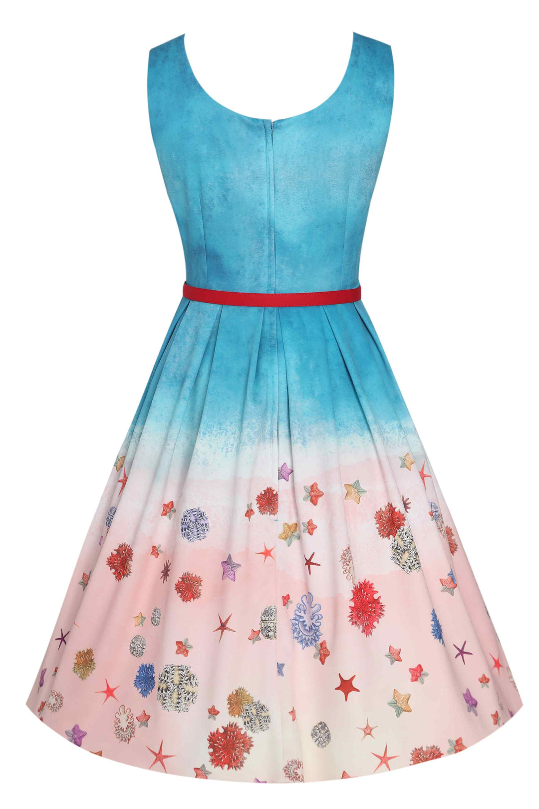 Back view of Amanda Seaside Dress | 50s Style Dress