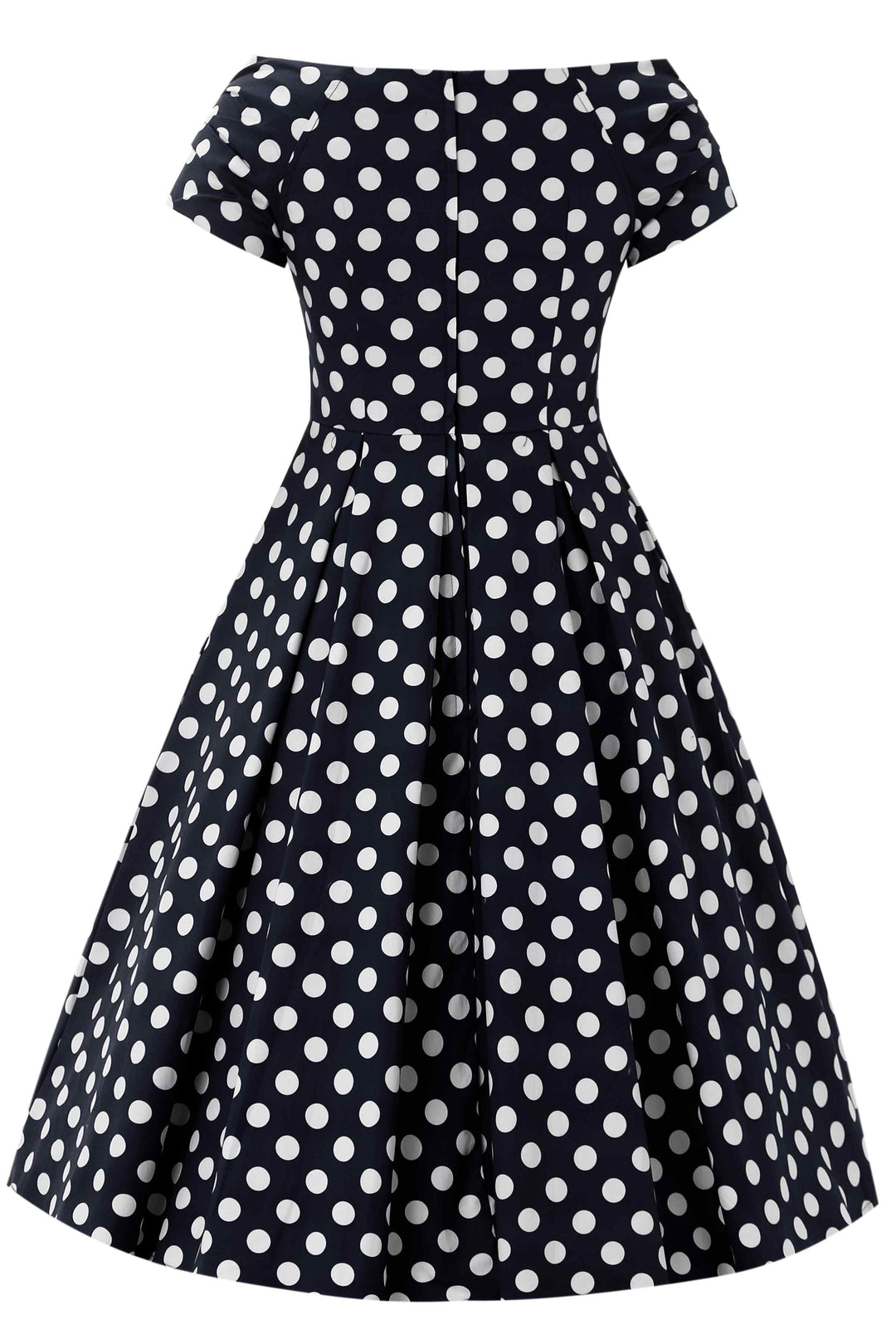 Back view of Lily Black & White Polka Dot Dress | Polka Dot Dress