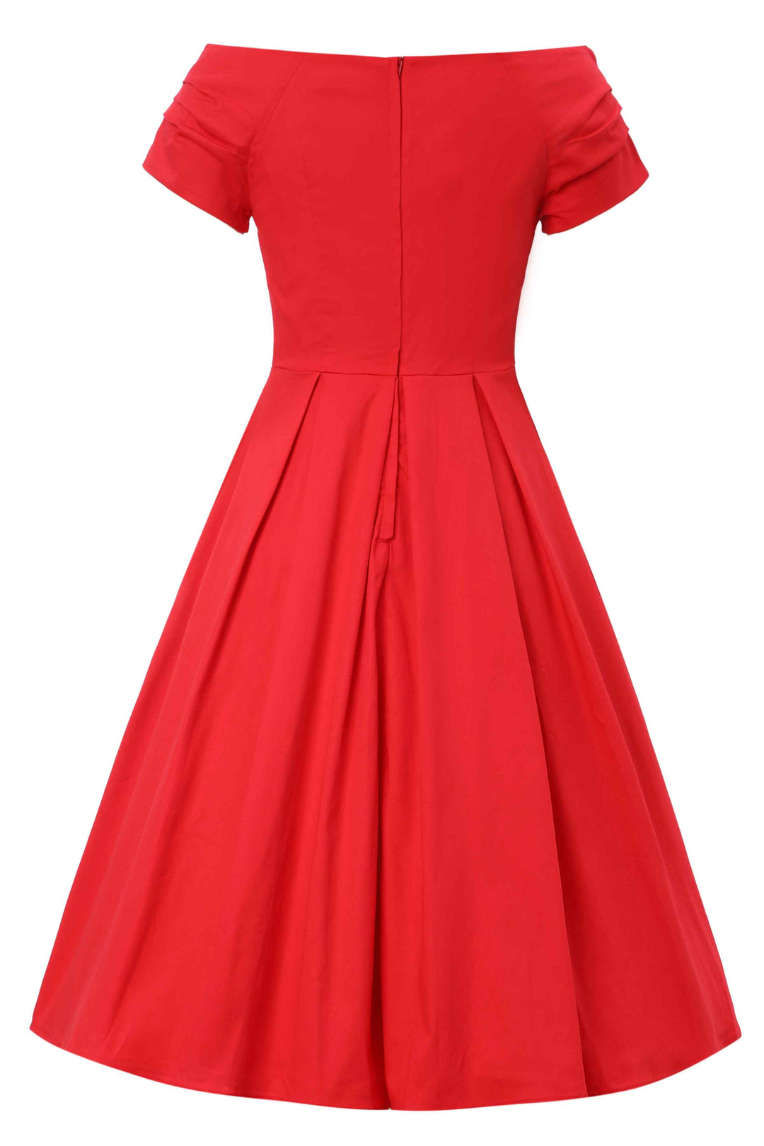 Back view of Lily Red Dress | 50s Style Dress AU