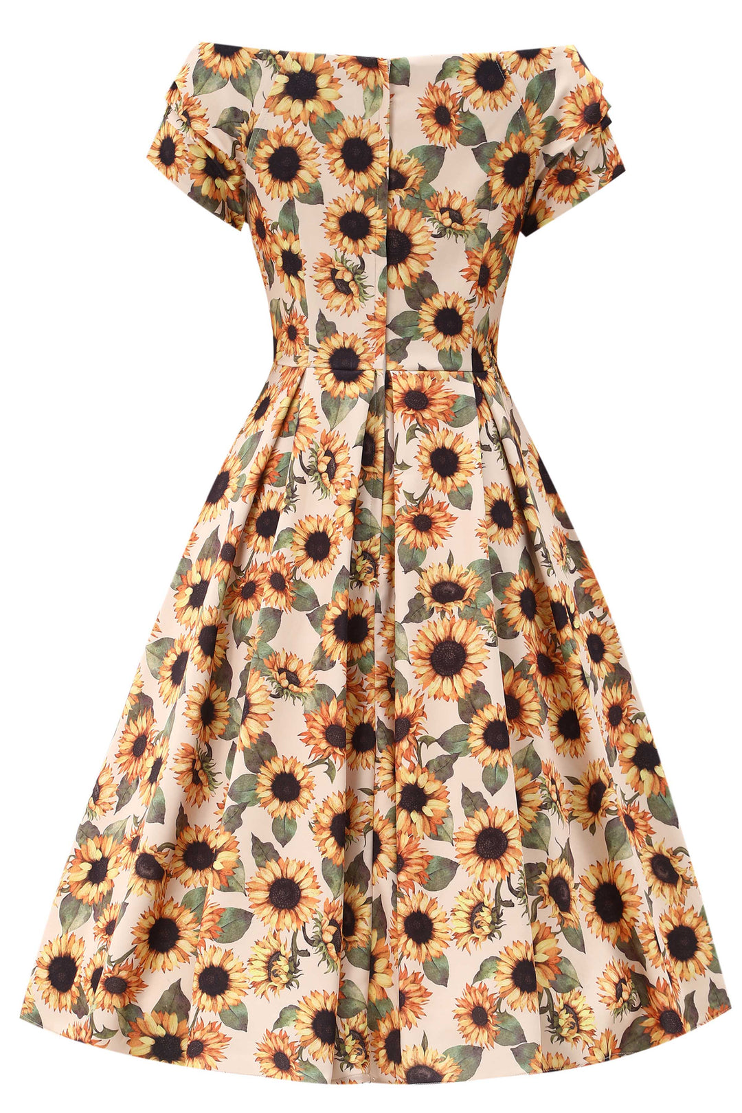 Back view of Lily Sunflower Dress | Vintage Floral Dress