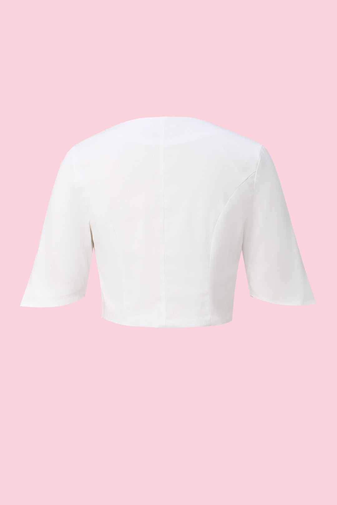 Back view of Lisette Cropped Jacket in Off White