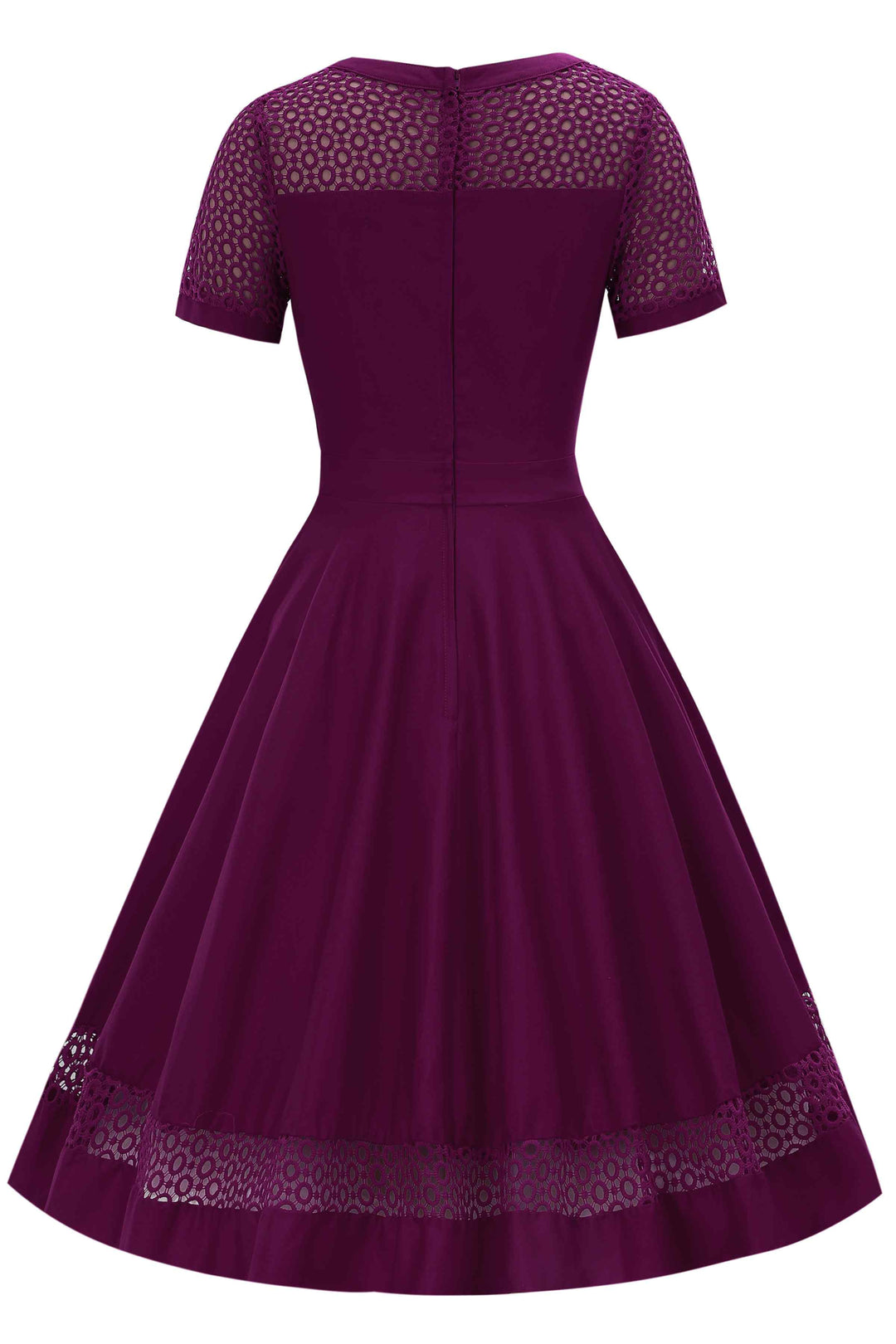Back view of Tess Midnight Purple Dress