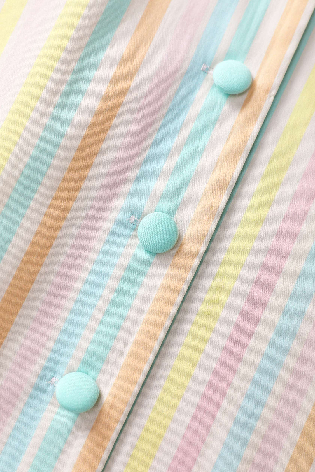 Buttons of Mollie Pastel Stripes Dress | Vintage Shirt Dress