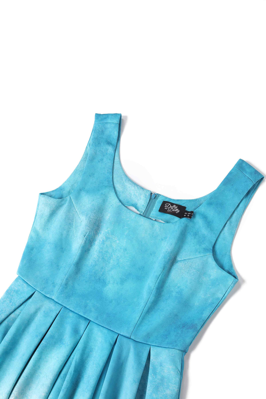 Close up view of Amanda Seaside Dress | 50s Style Dress