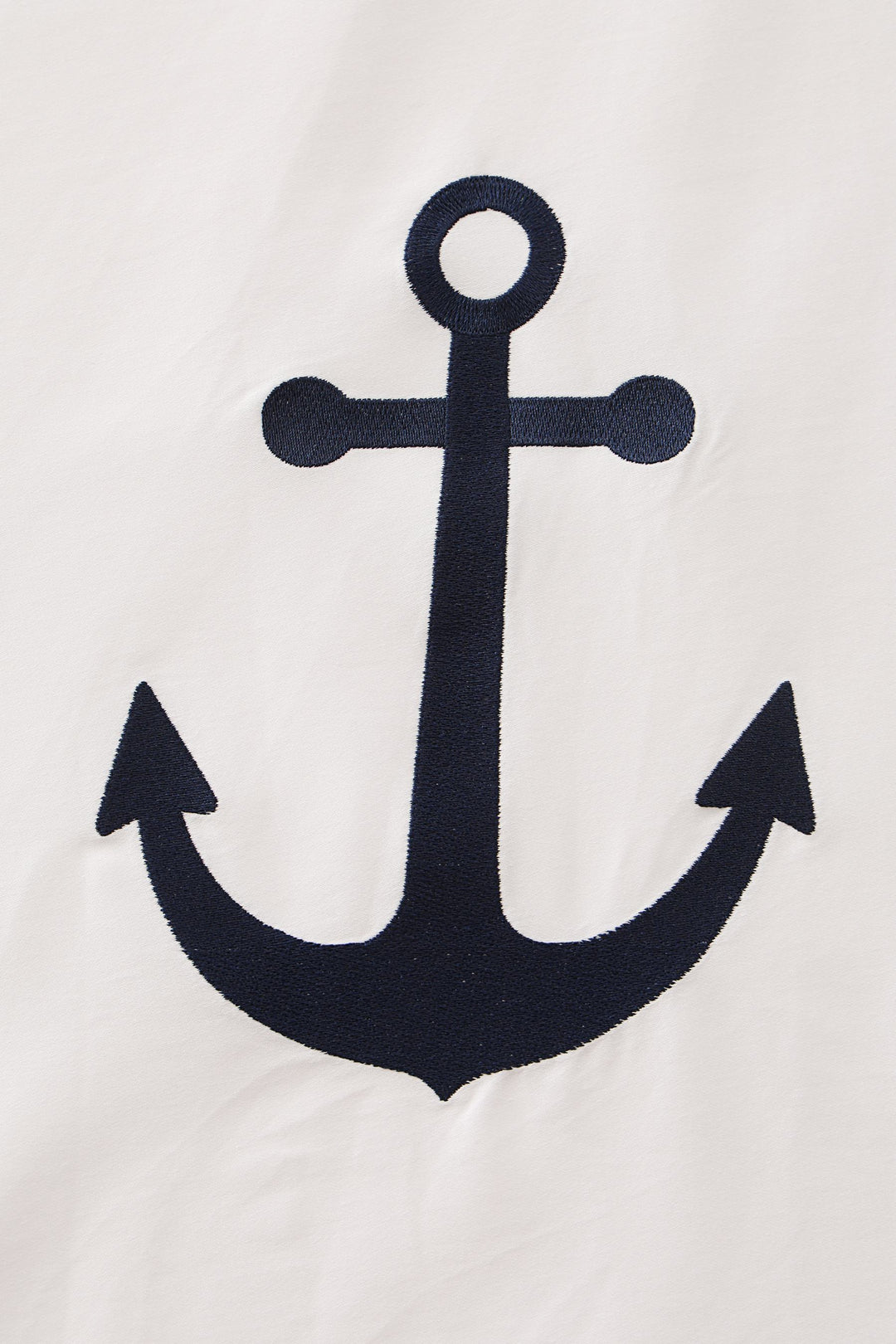 Embroidered Anchor print of Darlene White Circle Dress