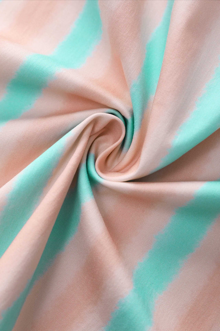 Fabric of Amanda Pastel Striped Flared Dress