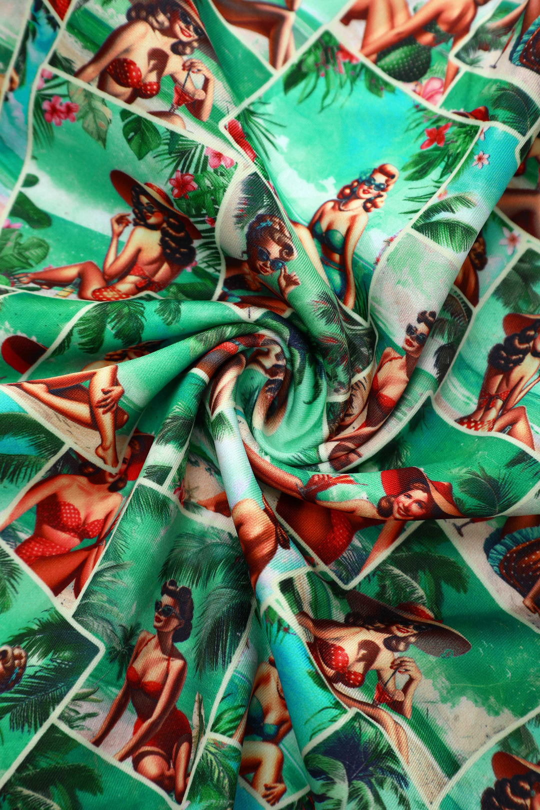 Fabric of Amanda Pin-Up Postcard Dress | Novelty Print Dress