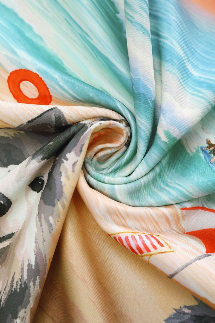 Fabric of Amanda Summer Beach Bark Club Swing Dress