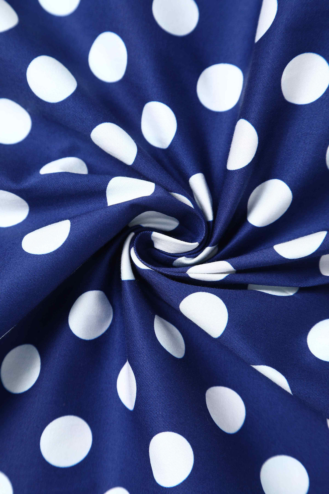 Fabric of Lily Navy Blue & White Polka Dot Dress | 50s Style Dress