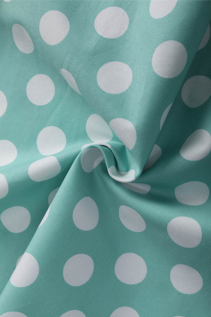 Fabric of Lily Sage Green & White Polka Dot Dress | 50s Style Dress
