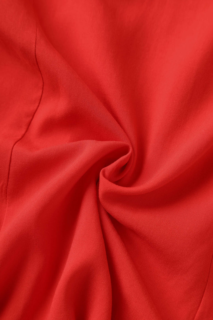 Fabric of Margaret Red Blouse | Polished Blouse