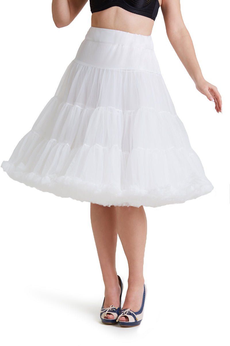 Posy White Soft Mesh Petticoat, 25.5 Inches