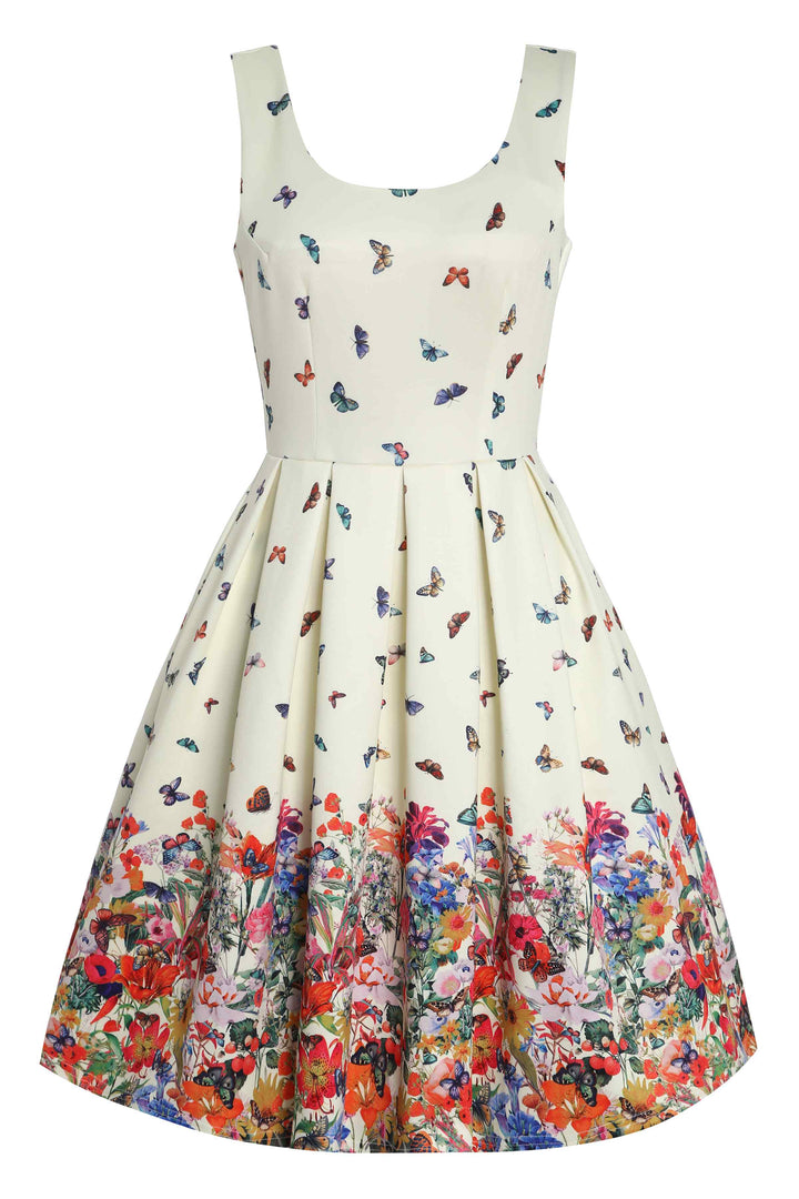 Front view of Amanda Butterfly Dress | Vintage Floral Dress AU