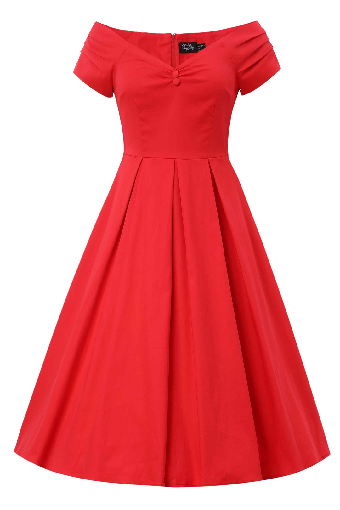 Front view of Lily Red Dress | 50s Style Dress AU