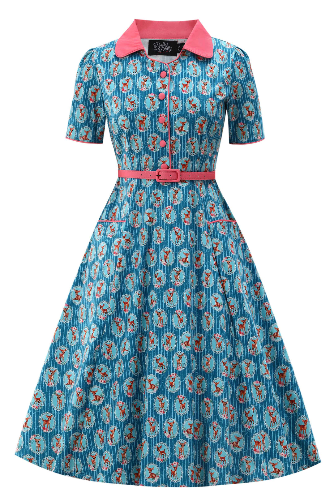 Front view of Mabel Baby Deer Dress | Fairytale Inspired