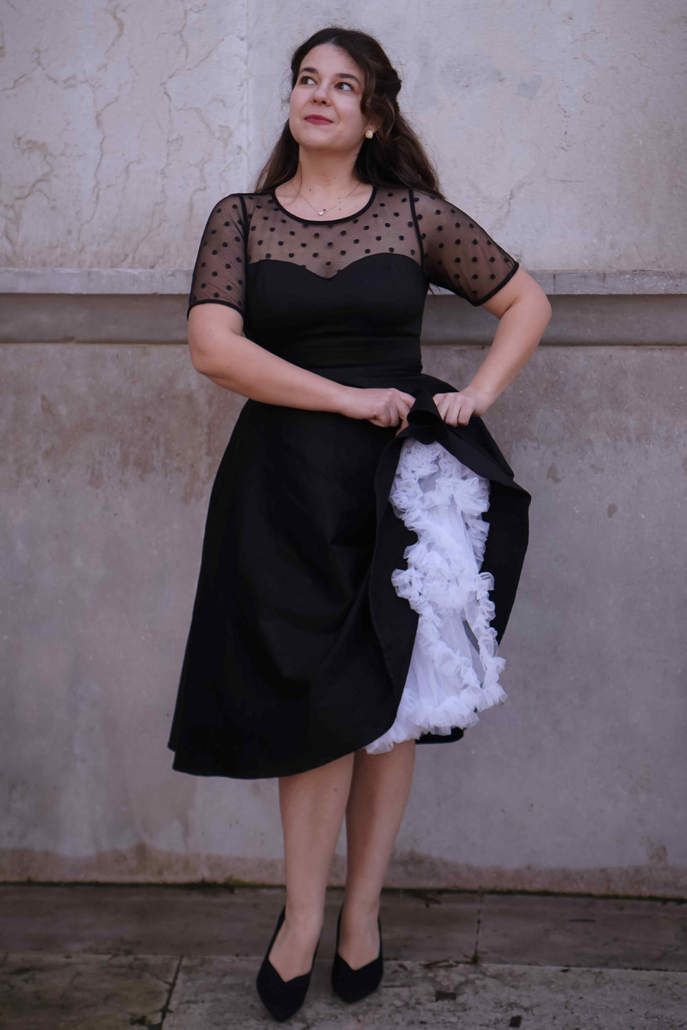 Lady in An Elizabeth Black Dress | Vintage Occasion Dress AU