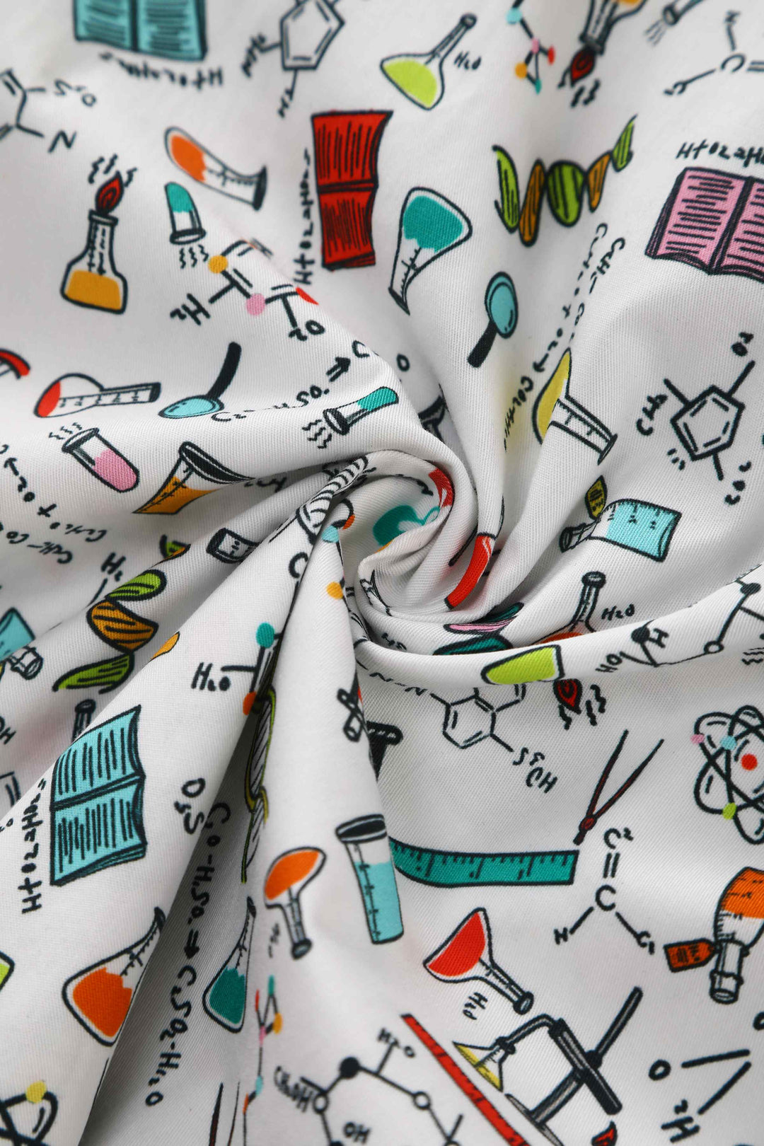 Mabel Science Shirt Dress In White