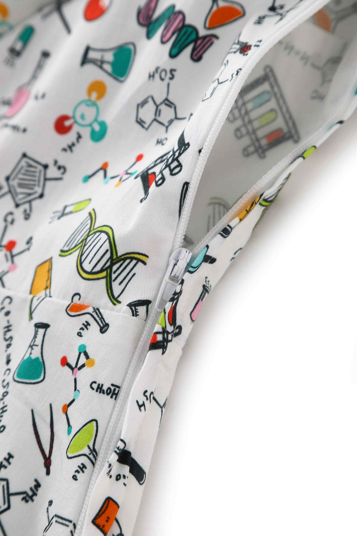 Mabel Science Shirt Dress In White