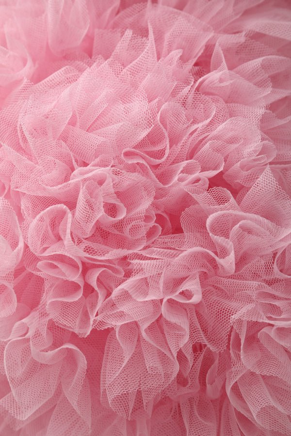 Net Ruffle of Hattie Pastel Pink 3-Tier Net Petticoat, 25.5 Inches