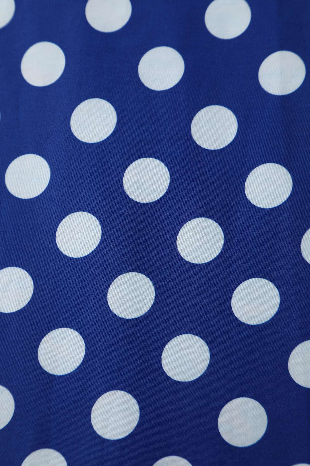 Print of Daisy Dark Blue & White Polka Dot Dress | 50s Style Dress