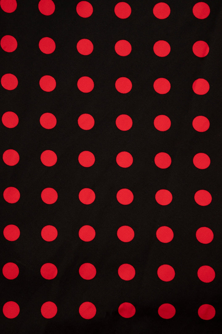 Print of Lily Black & Red Polka Dot Dress | Polka Dot Dress