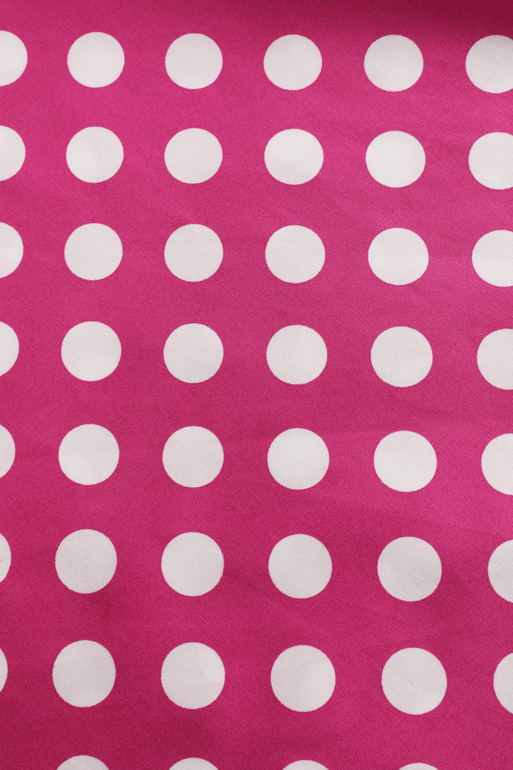 Print of Maisie Hot Pink & White Polka Dot Skirt | Polka Dot Midi Skirt AU