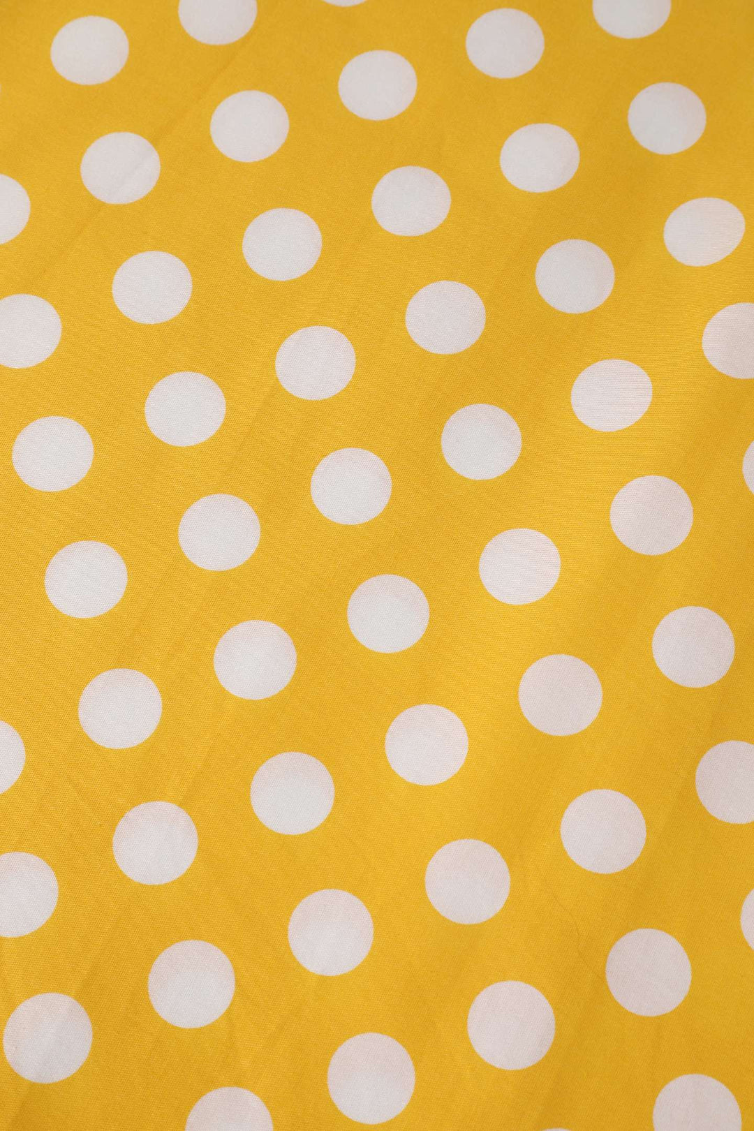 Print of Maisie Yellow & White Polka Dot Skirt | Polka Dot Midi Skirt