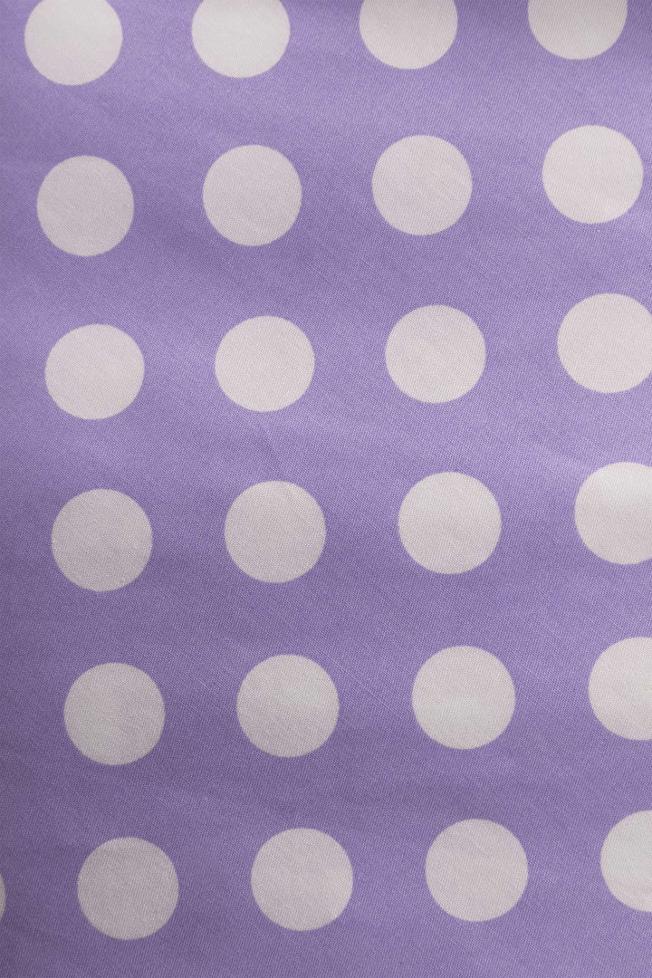Print of Mollie Shirt Dress in Lilac Polka Dots