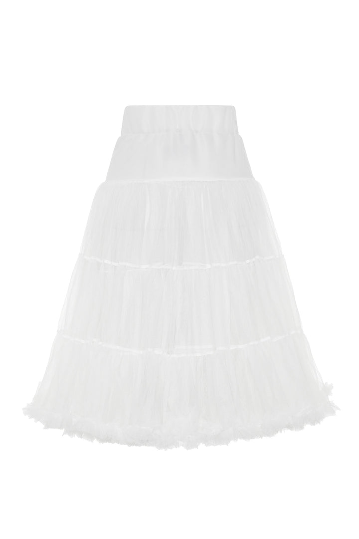 The back of Hattie White 3-Tier Net Petticoat, 25.5 Inches