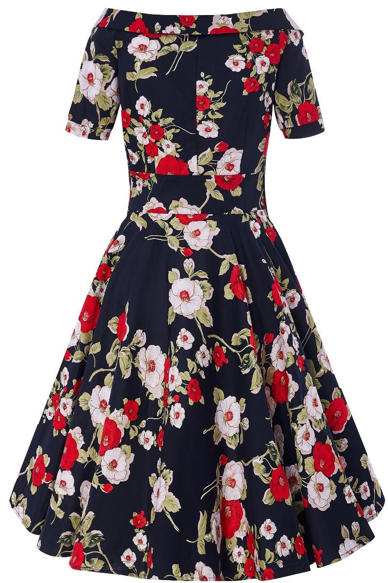 The back of a Darlene Rose Dress | Vintage Floral Dress