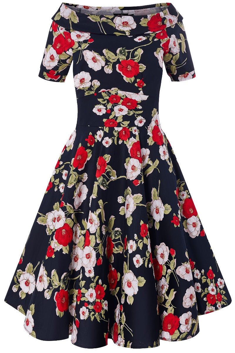 The front of Darlene Rose Dress | Vintage Floral Dress