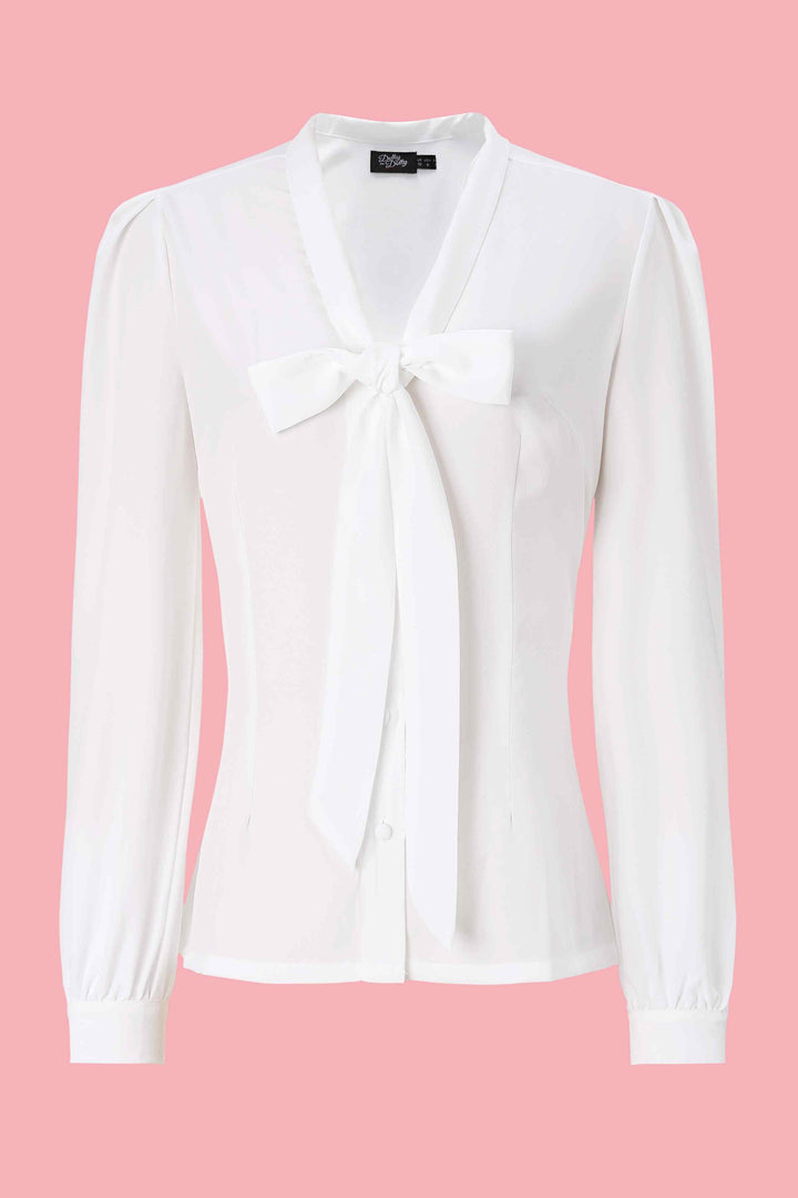The front view of Margaret Off White Blouse