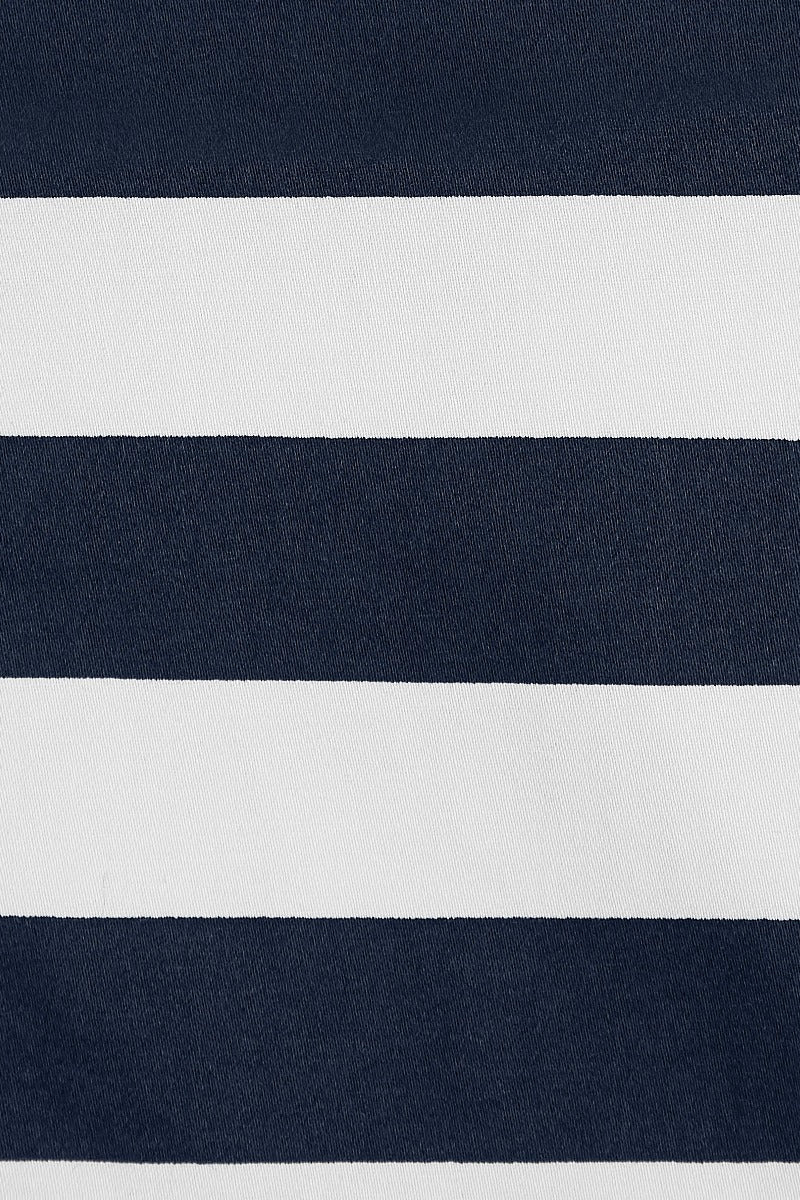 Print of Darlene Navy White Stripe Dress | Nautical Swing Dress