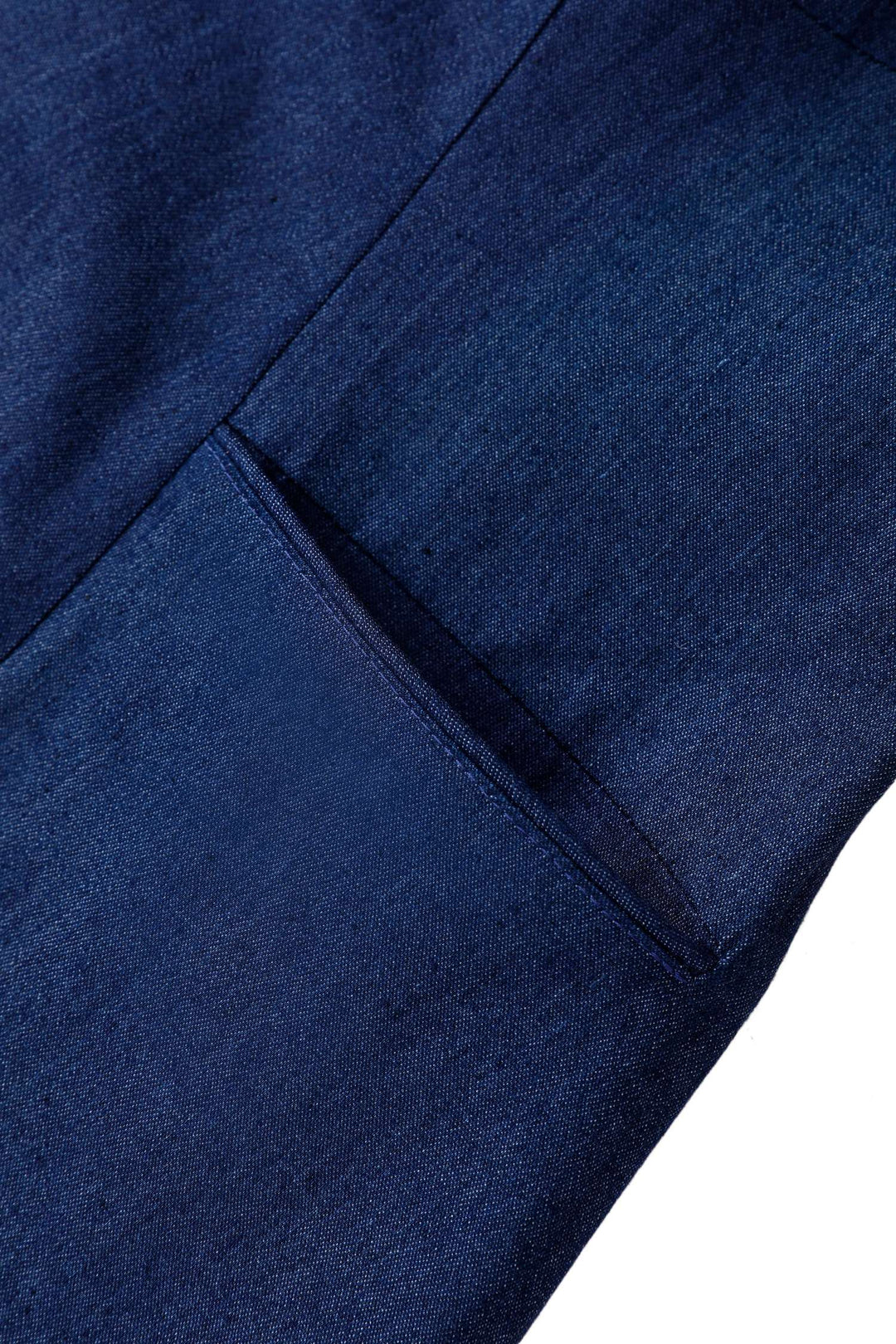 A side Pocket of Mabel Denim Shirt Dress