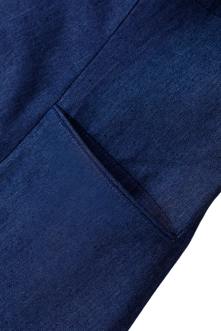 A side Pocket of Mabel Denim Shirt Dress