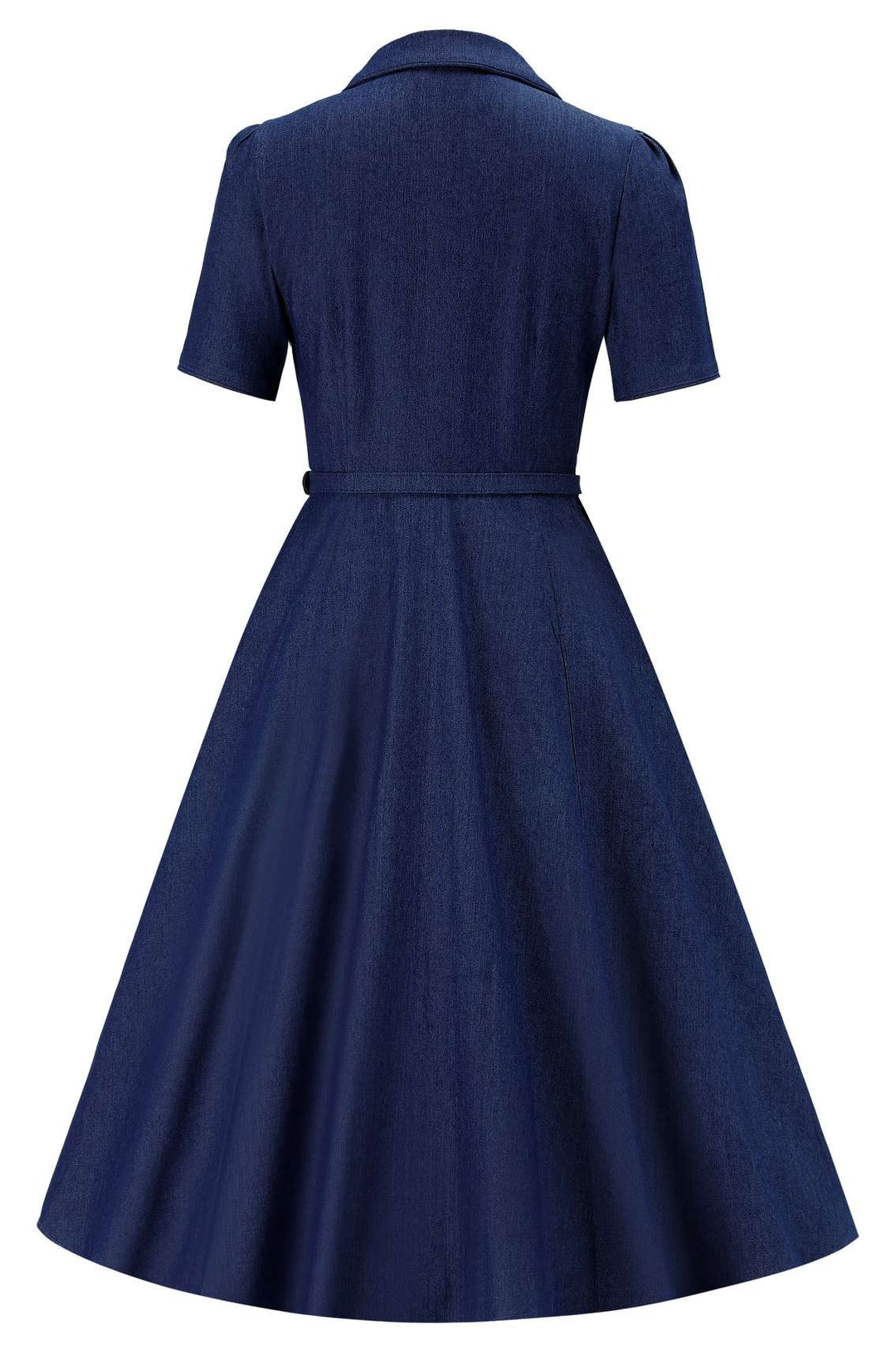 Back view of Mabel Denim Shirt Dress