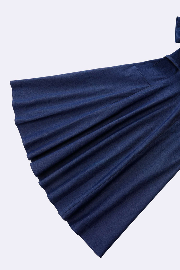 Close up view of Mabel Denim Shirt Dress