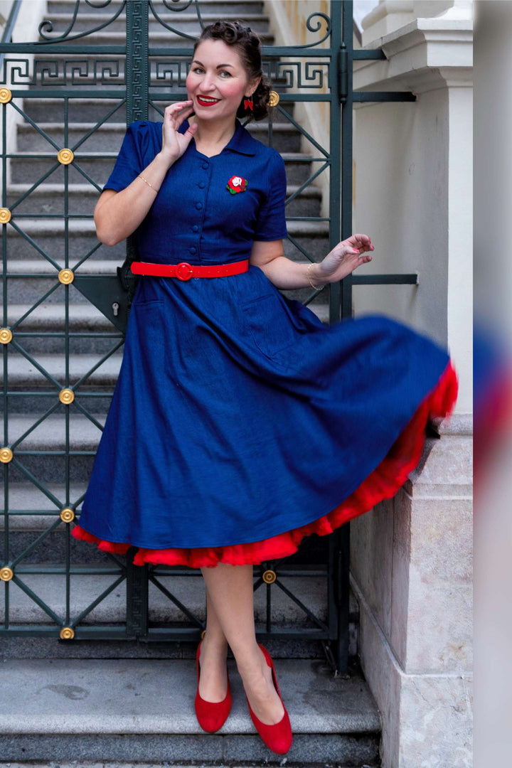 Lady in Mabel Denim Shirt Dress