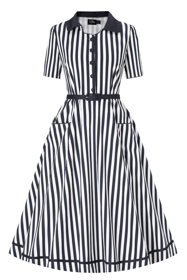 Front view of Mabel Bengal Stripe Dress | Striped Shirt Dress AU