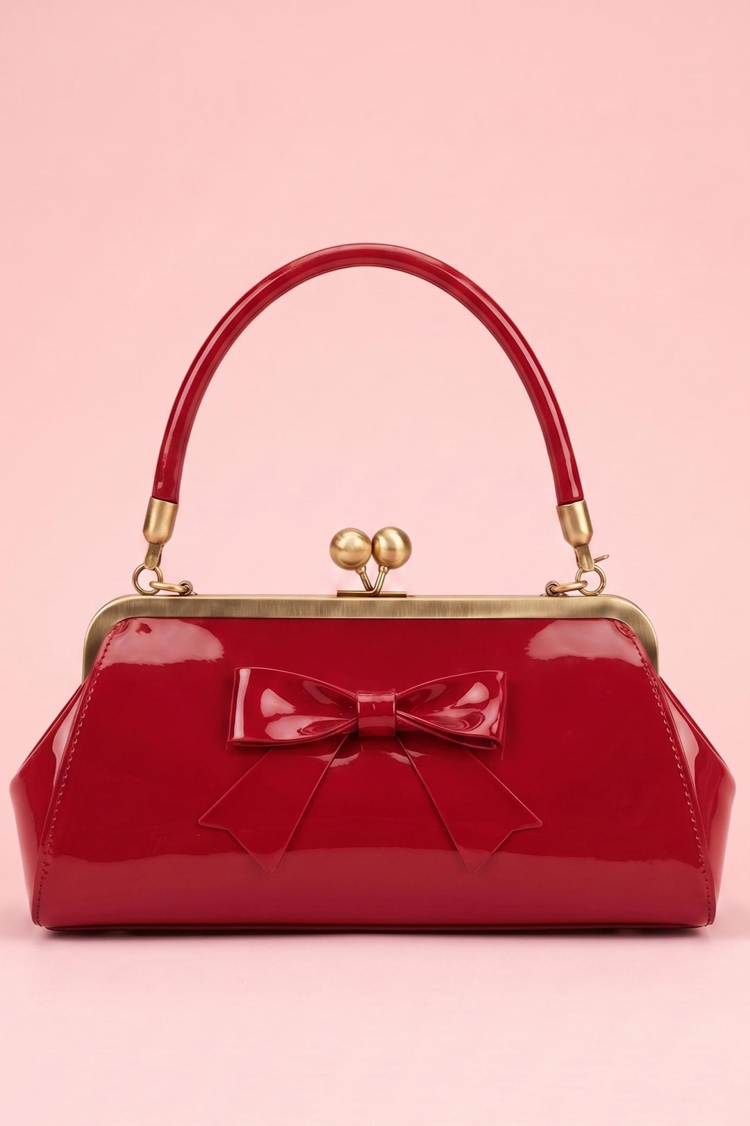 Front view image of Red Frame Bag | Formal Vintage Accessory