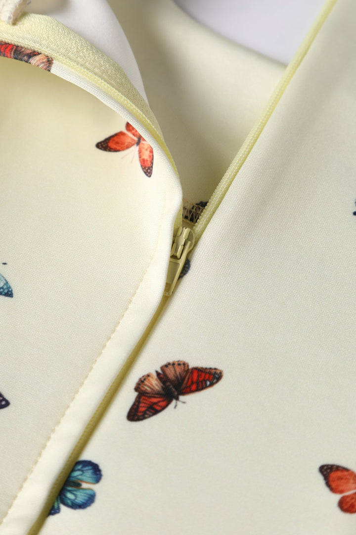 Zipper of Amanda Butterfly Dress | Vintage Floral Dress AU