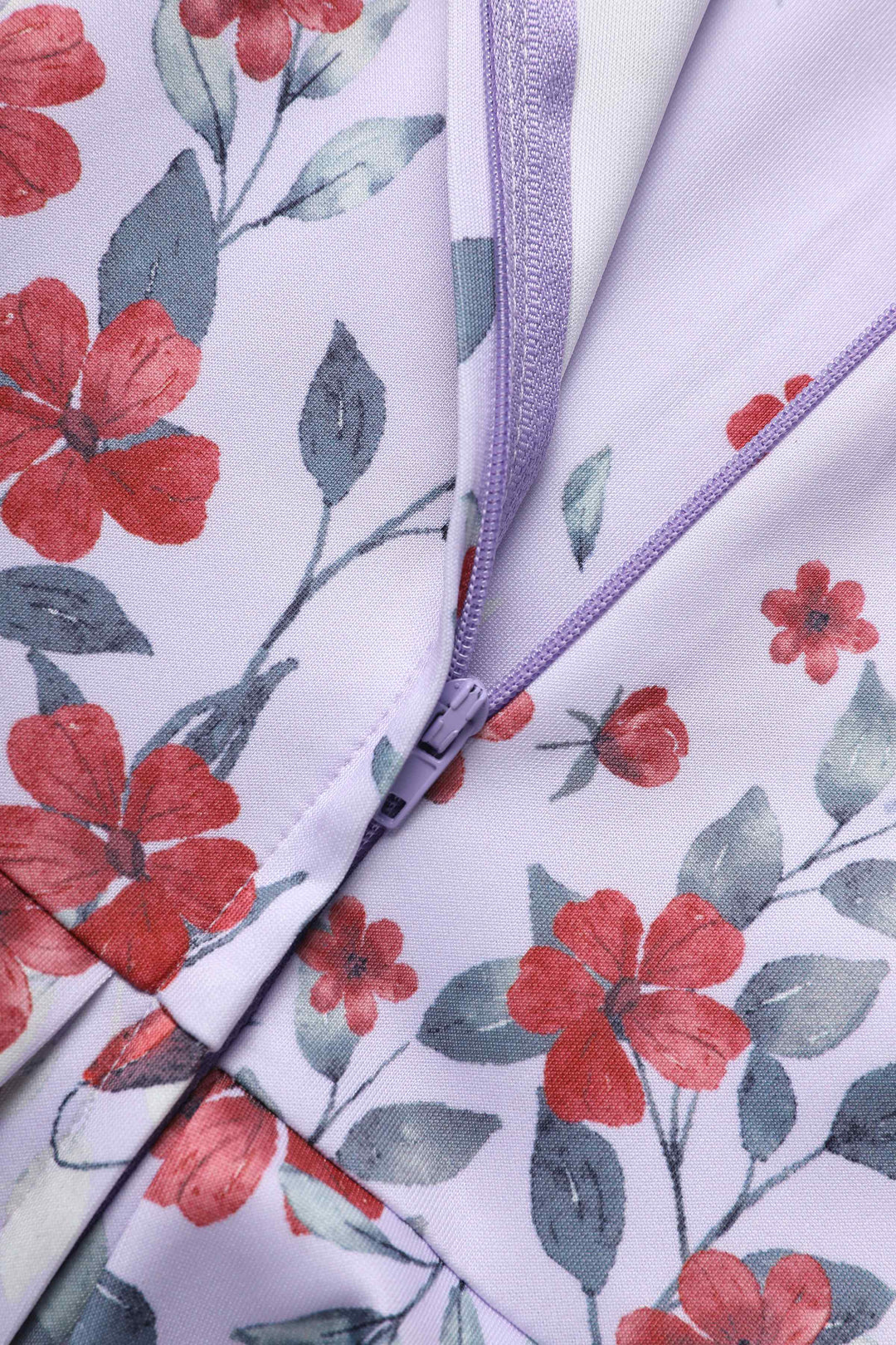 Zipper of Amanda Floral Dress | Vintage Floral Dress