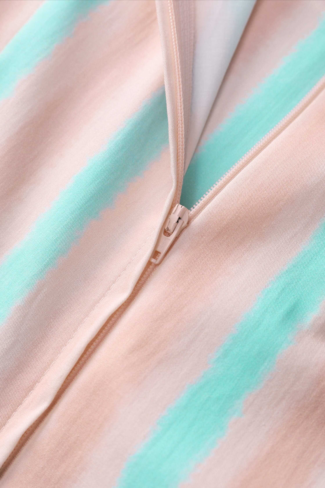 Zipper of Amanda Pastel Striped Flared Dress