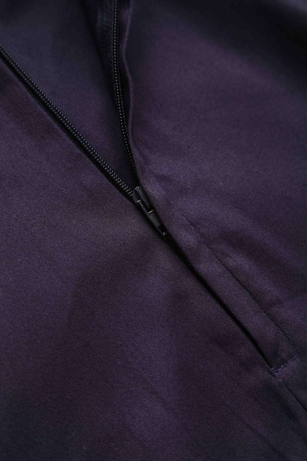 Zipper of Darlene Navy Roll Collar Dress