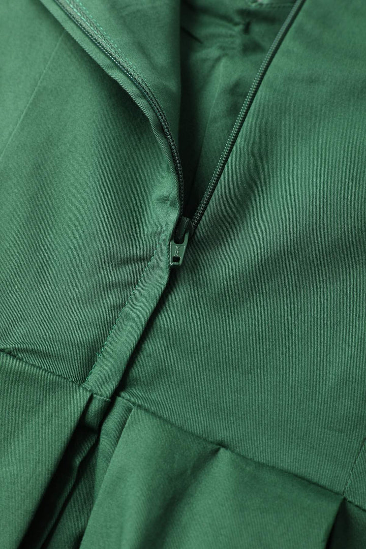 Zipper of Lily Dark Green Dress | 50s Style Dress