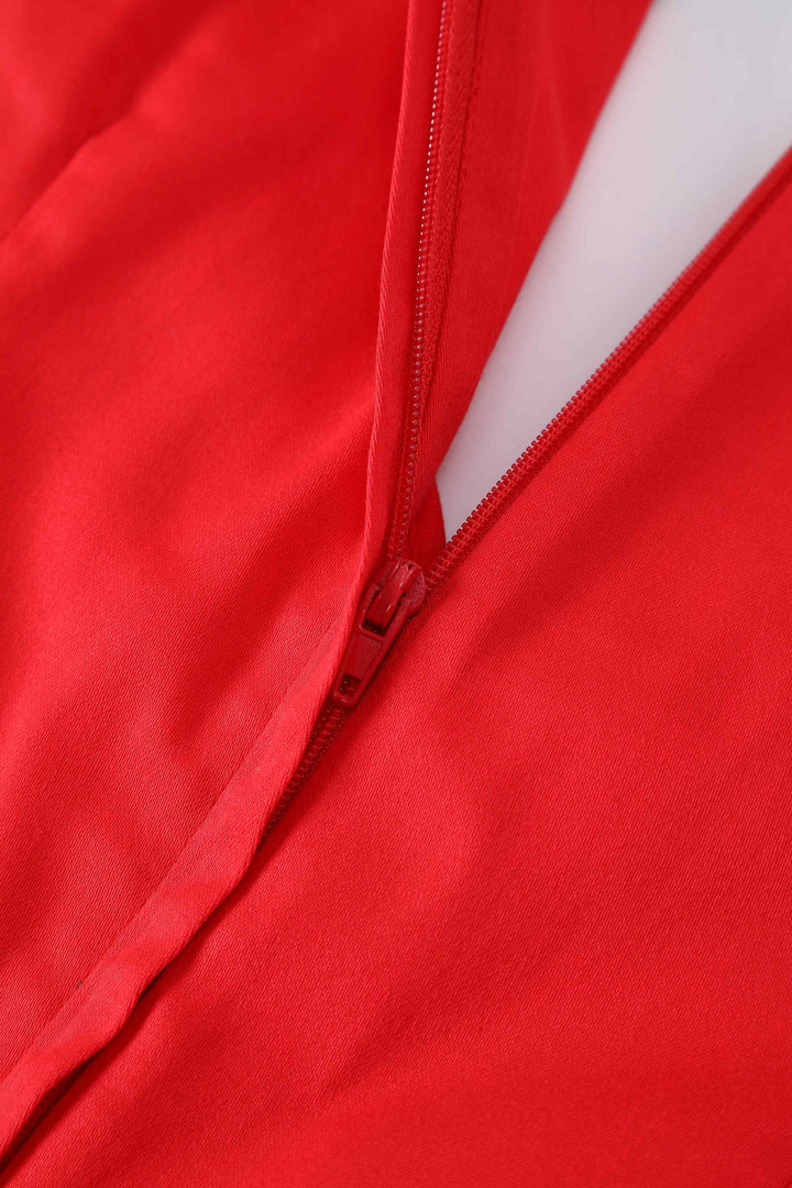 Zipper of Lily Red Dress | 50s Style Dress AU