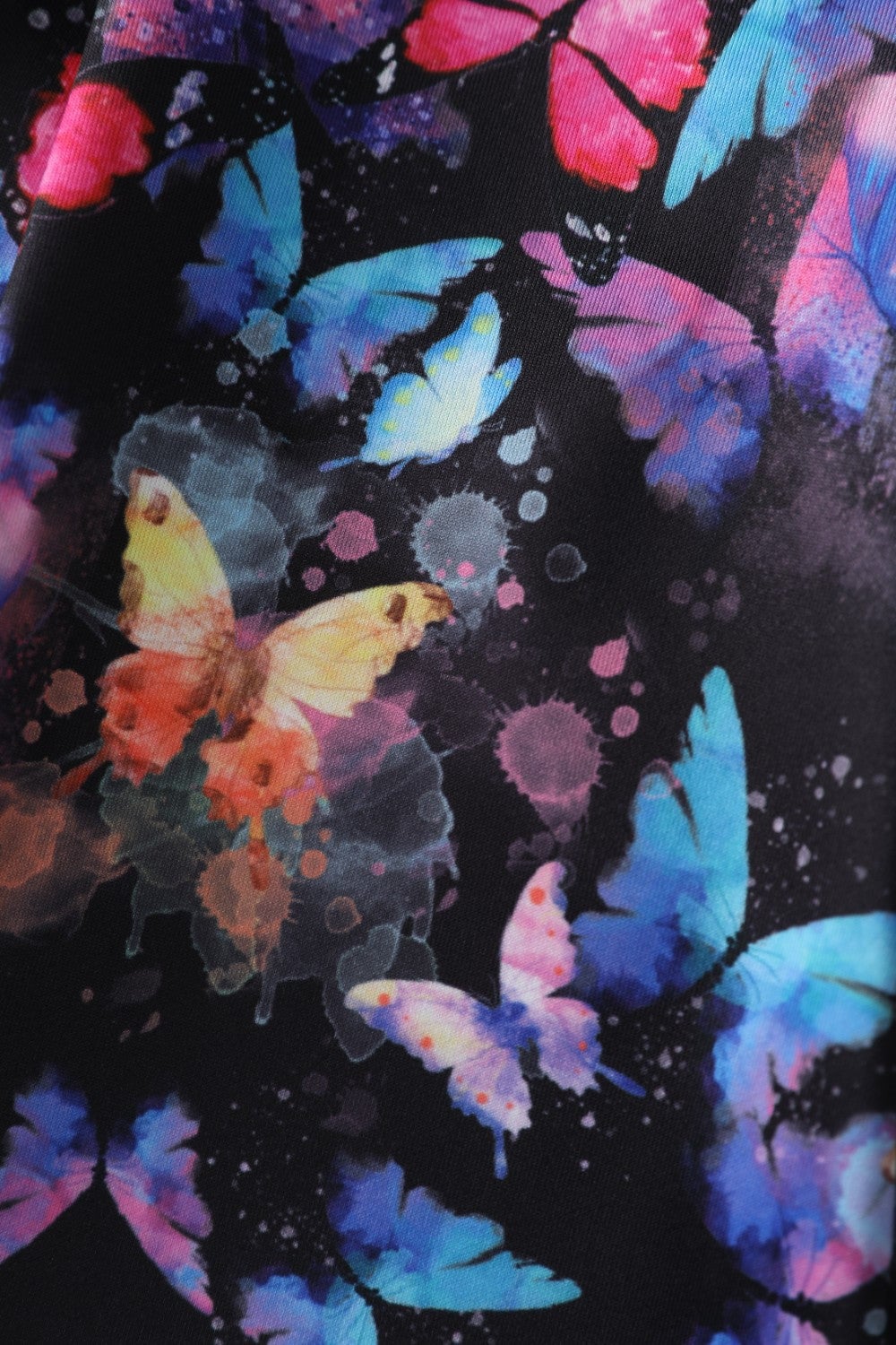 Aisley Black Butterflies Flared Skirt