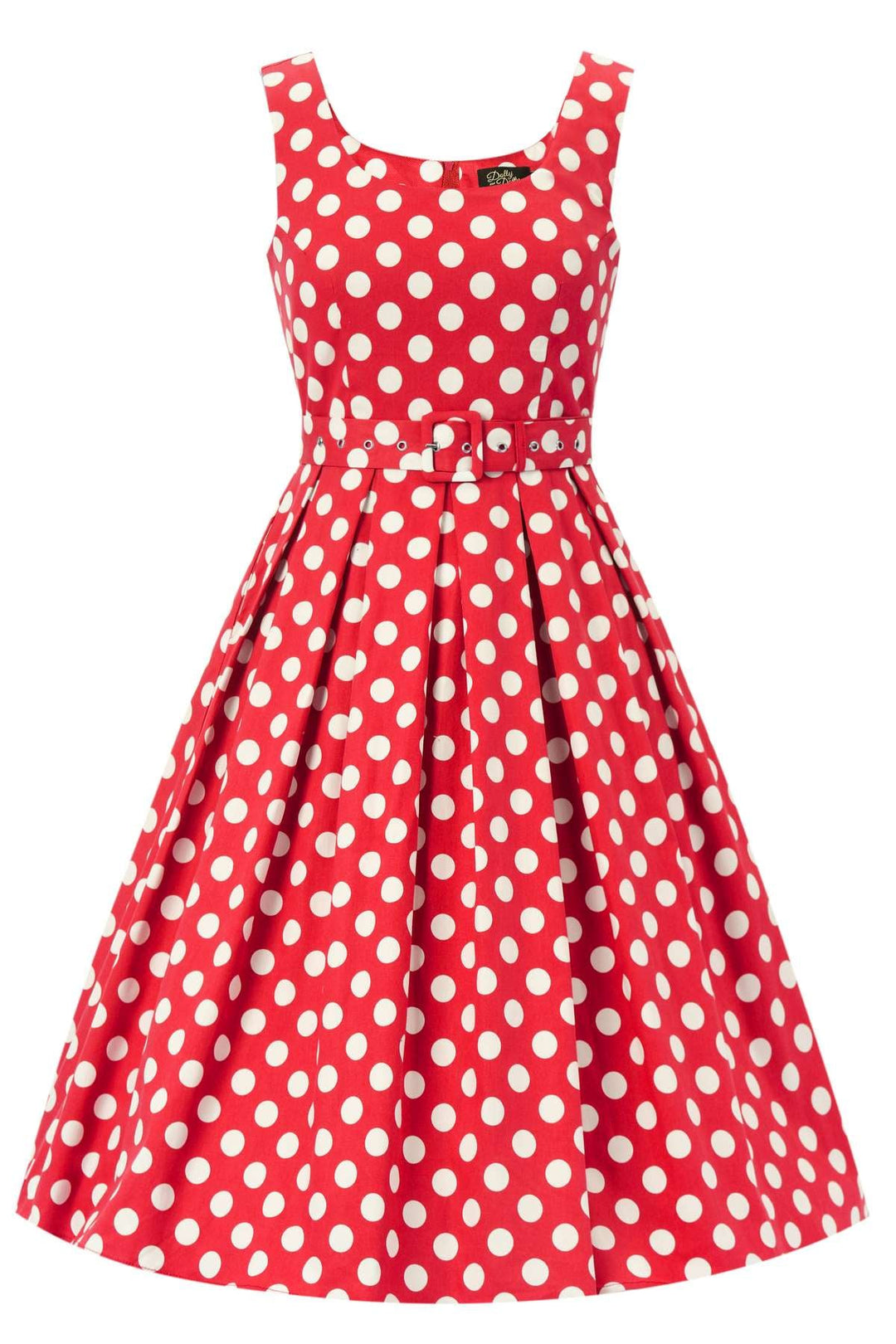 Amanda Red & White Polka Dot Dress